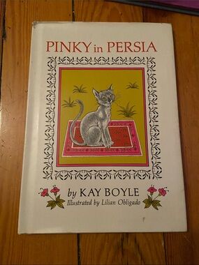 Vintage 1st edition 60s 1960s RETRO Cat book Pinky in Persia Boyle Pink green MC